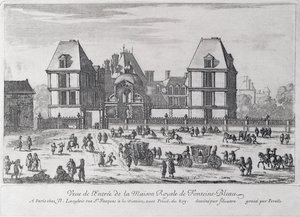 入口到枫丹白露宫，由Nicolas（1631-c.93）或Adam（1638-95）Perelle，酒吧雕刻。作者：Nicholas Langlois 作者 西尔维斯特